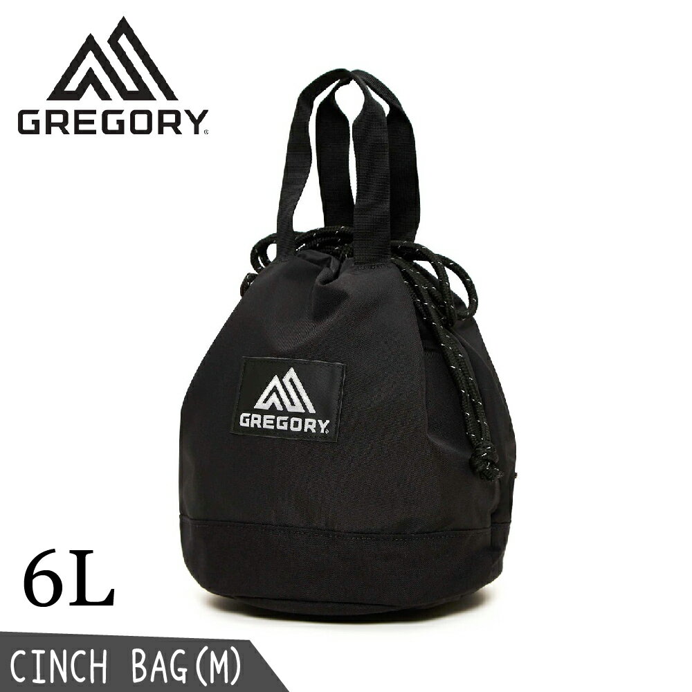 【GREGORY 美國 6L CINCH BAG M 束口兩用包《黑》】130296/水桶包/側揹包/隨身包/手提包