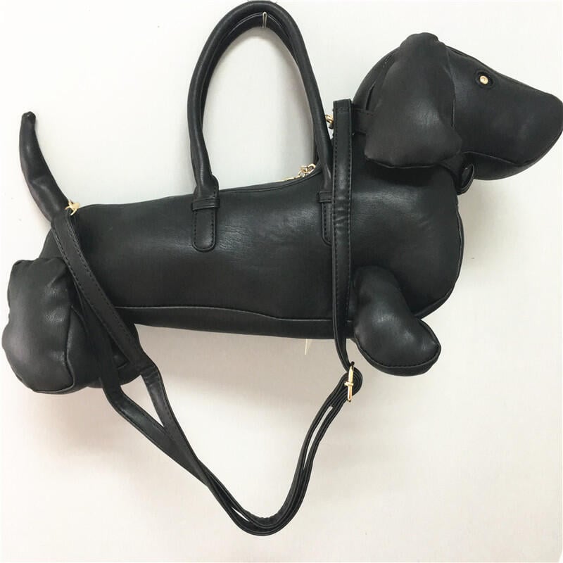 個性設計小狗造型手提包大容量女性休閑包可愛的通造型肩包斜跨