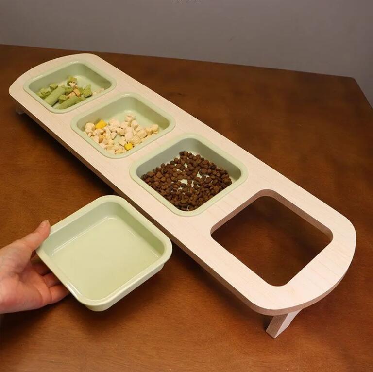 貓咪飯碗糧盆小貓護頸防打翻狗狗食盆小貓貓咪糧盆飯碗寵物固定架【步行者戶外生活館】