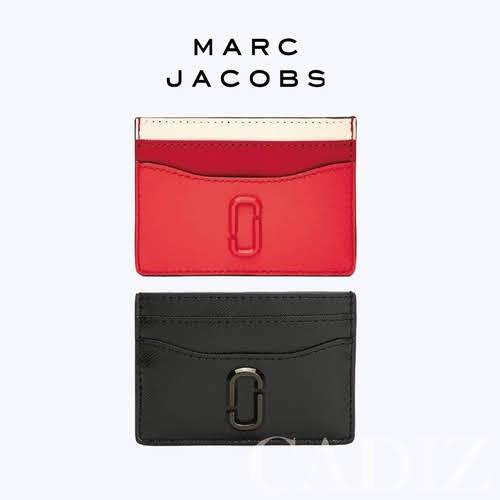 美國正品 Marc jacobs Snapshot DTM Card Case 黑紅防刮牛皮卡片短夾 M0014527