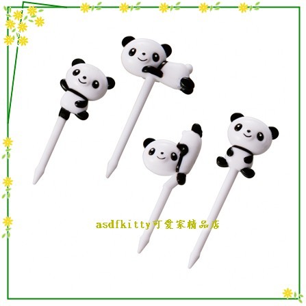 asdfkitty*熊貓造型食物叉/三明治叉/宴會點心叉/便當裝飾叉-日本正版商品 3