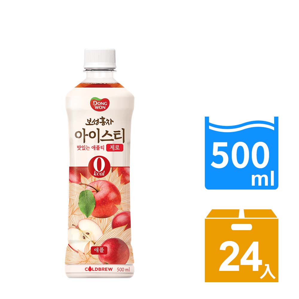 【韓味不二】東遠蘋果風味紅茶500ml*24入/箱(有效期:20270816)｜韓國必買｜韓國進口零食｜樂天熱銷Top｜韓國空運直送｜韓國美食｜韓國料理