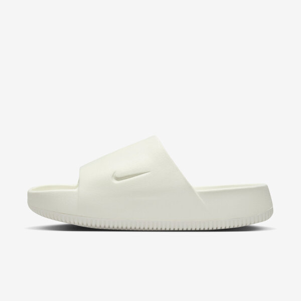 Nike W Calm Slide [DX4816-100] 女 涼拖鞋 麵包拖鞋 休閒 厚底 舒適 緩震 防水 白