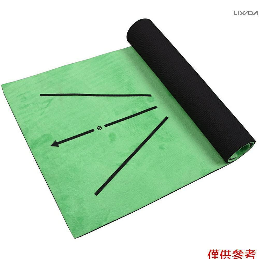 [新品]高爾夫擊球墊，用於揮桿檢測擊球便攜式高爾夫練習訓練輔助地毯 24x12 英寸，帶 6 個高爾夫球，適合家庭辦公室