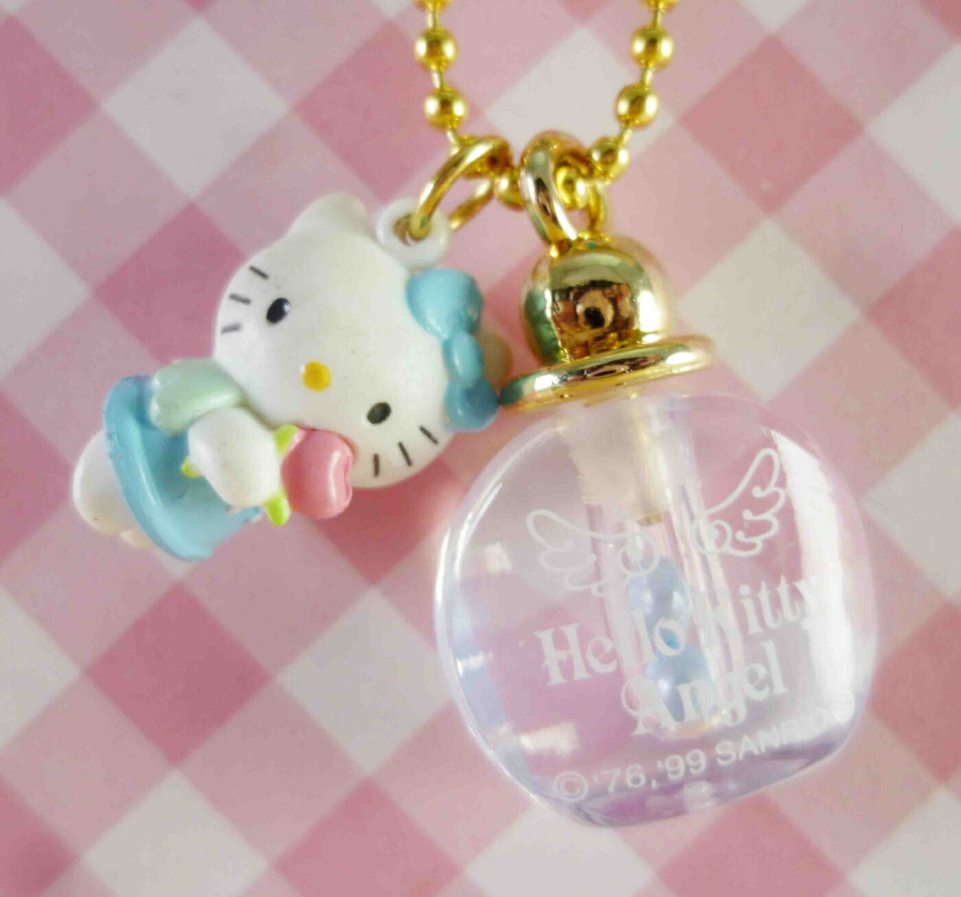 【震撼精品百貨】Hello Kitty 凱蒂貓 KITTY鑰匙圈-香水罐藍 震撼日式精品百貨