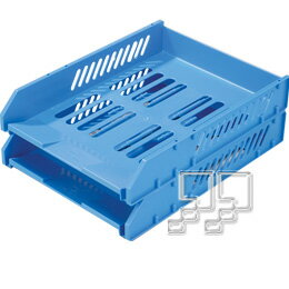 台灣聯合 A4二層公文架(顏色隨機) 超取限2個【九乘九購物網】