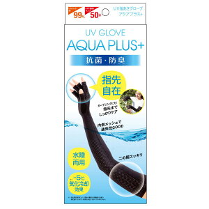 日本 AQUA PLUS+ 涼感防曬袖套(開指款手套) 水陸2用 降溫5度 遮陽 夏日必備＊夏日微風＊