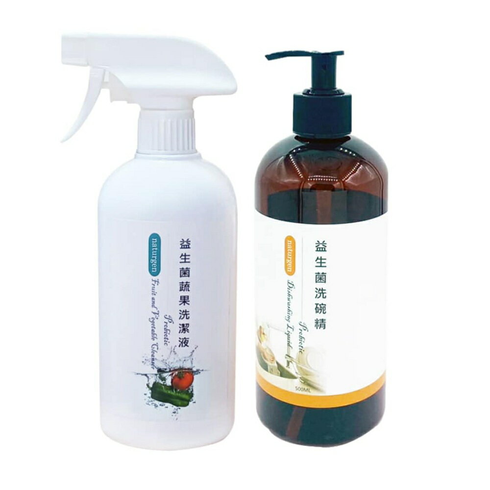 能益淨 益生菌洗碗精500g／益生菌蔬果洗潔液500g 洗碗液 洗奶瓶清潔液 植物性界面活性劑 不含螢光劑 台灣製
