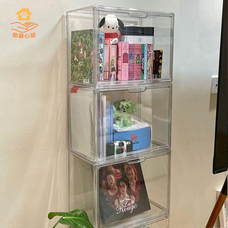 現貨減免 亞克力展示盒 亞克力收納盒 亞克力 透明專輯收納盒防塵亞克力展示盒桌面書本cd唱片展示架廚房盒子 八折下殺wy23
