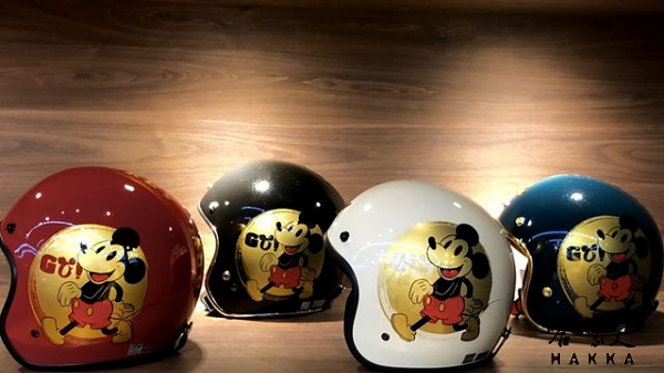 EVO 米奇 正版授權安全帽 現貨 復古金米奇 迪士尼 3/4 半罩 Mickey 迪士尼 騎士帽 哈家人 2