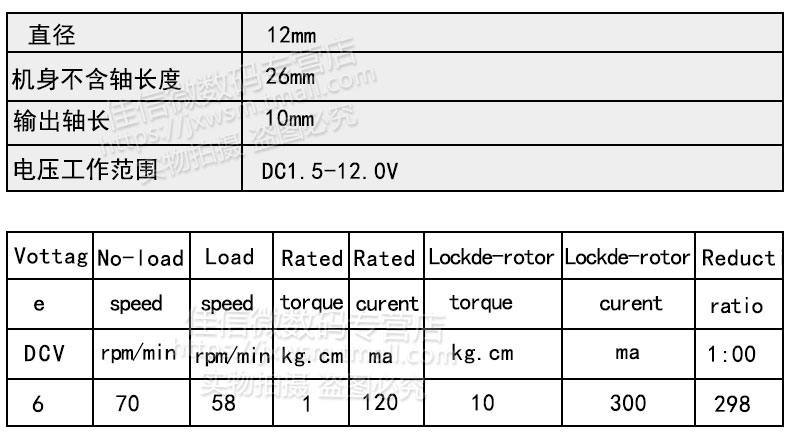 GA12-N20電機減速馬達 微型直流低速減速電機3V6V12V微型齒輪電機 7