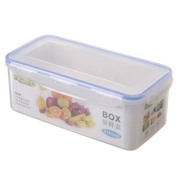 3100毫升長方形保鮮盒塑料密封食品盒廚房冰箱收納冷凍盒零食水果