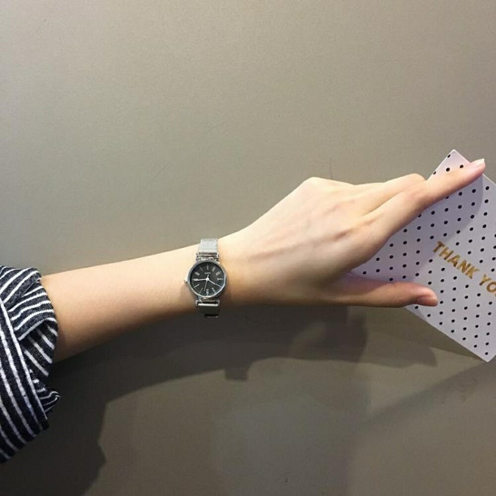 氣質手鍊錶女學生韓版簡約潮流時尚金屬鍊錶韓國清新小巧石英手錶 交換禮物