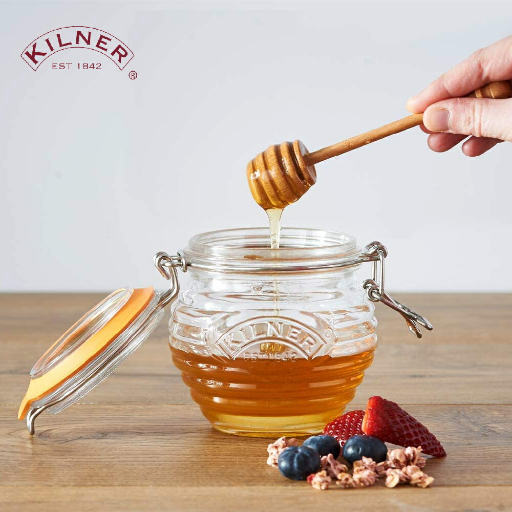 【Kilner】英國品牌蜂蜜玻璃密封罐(附木瓢)