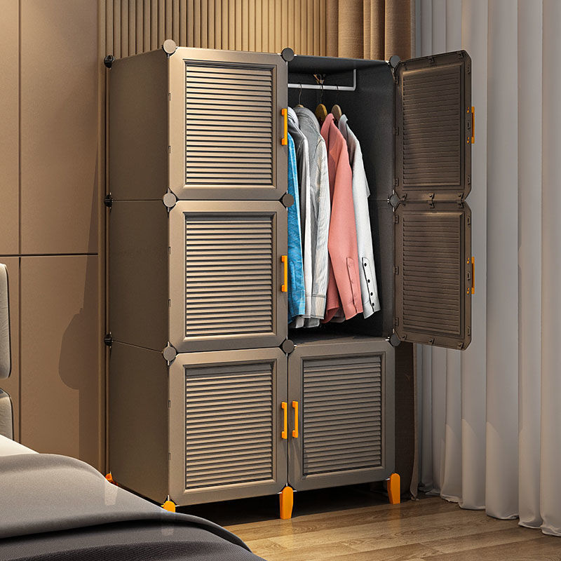 衣櫃臥室家用簡易組裝出租房用結實耐用簡約現代佈小衣櫥