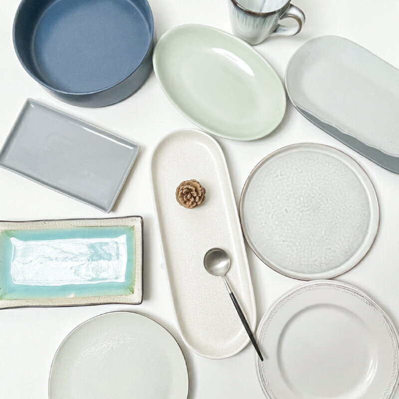 日式創意個性網紅輕奢ins風2022新款家用圓形陶瓷菜盤西餐盤碟子