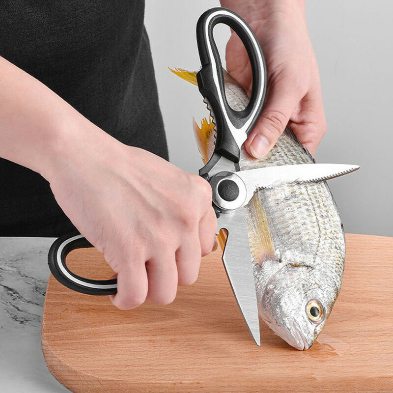 多功能廚房剪刀特大號不銹鋼日式強力雞骨剪家用剪肉殺魚食物剪子