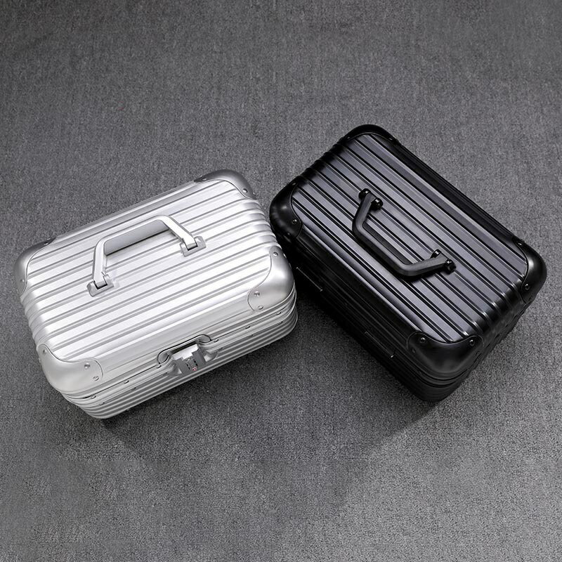 精品行李箱（免運）手提箱 全金屬全鋁鎂工具箱合金密碼箱 全鋁鎂化妝箱 14寸工具箱17寸