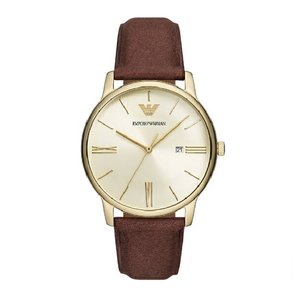 EMPORIO ARMANI 亞曼尼 Minimalist系列 AR11610 復刻簡約指標手錶 金色面 42MM｜樂天全館特惠中★指定刷卡回饋10%
