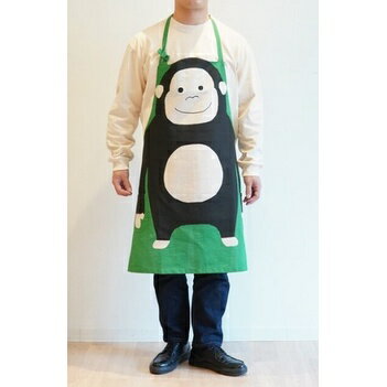 【日本FRIENDSHILL】微笑大猩猩短圍裙 80cm 烹飪、烘焙、幼兒園老師圍裙（大人款）