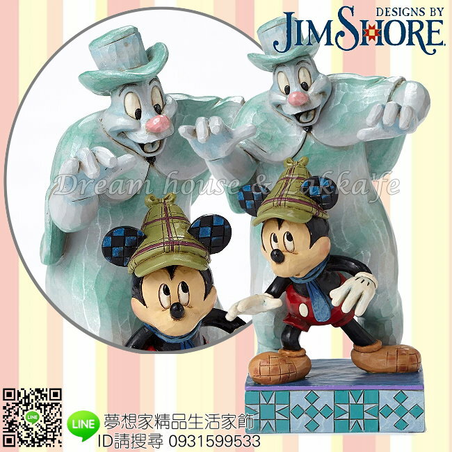 美國ENESCO精品 Jim Shore 愛木小灣 DISNEY 迪士尼 福爾摩斯 米奇 ★ 夢想家精品家飾 ★