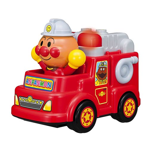 【日本正版】面包超人 anpanman 声光 消防车玩具 消防车 玩具车 声响