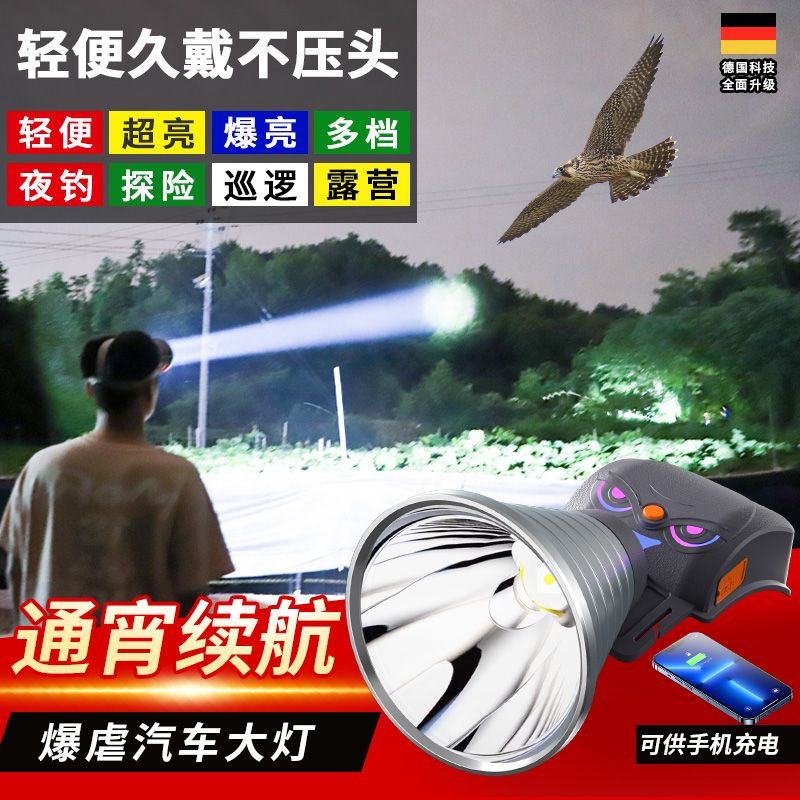 免運 開立發票 檯燈 壁燈 落地燈 吸頂燈 床頭燈 led頭燈強光手電筒戶外防水可充電式照明燈頭戴感應燈夜釣魚礦燈