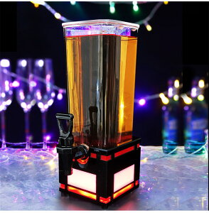 LED髮光3昇紥啤酒泡啤酒桶帶龍頭酒砲酒吧網紅可樂桶KTV酒桶