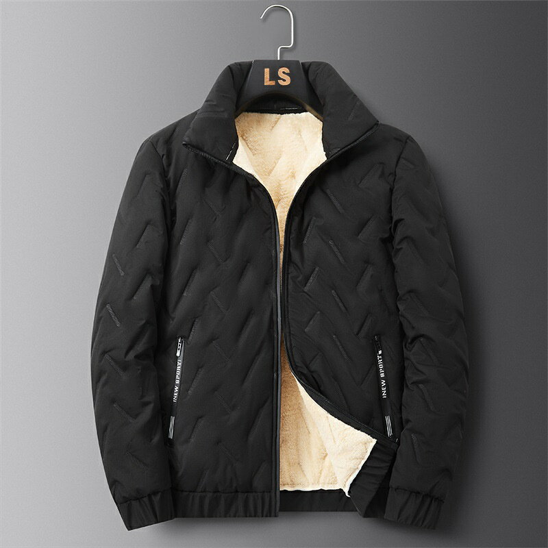現貨+預購 鋪棉外套休閒夾克-羊羔絨棉衣加絨保暖男外套2色74jd40【獨家進口】【米蘭精品】
