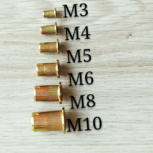 螺母 鉚螺母 螺母槍子彈沉頭螺母M3 M4M5M6M8M10彩鋅鉚螺母鉚釘