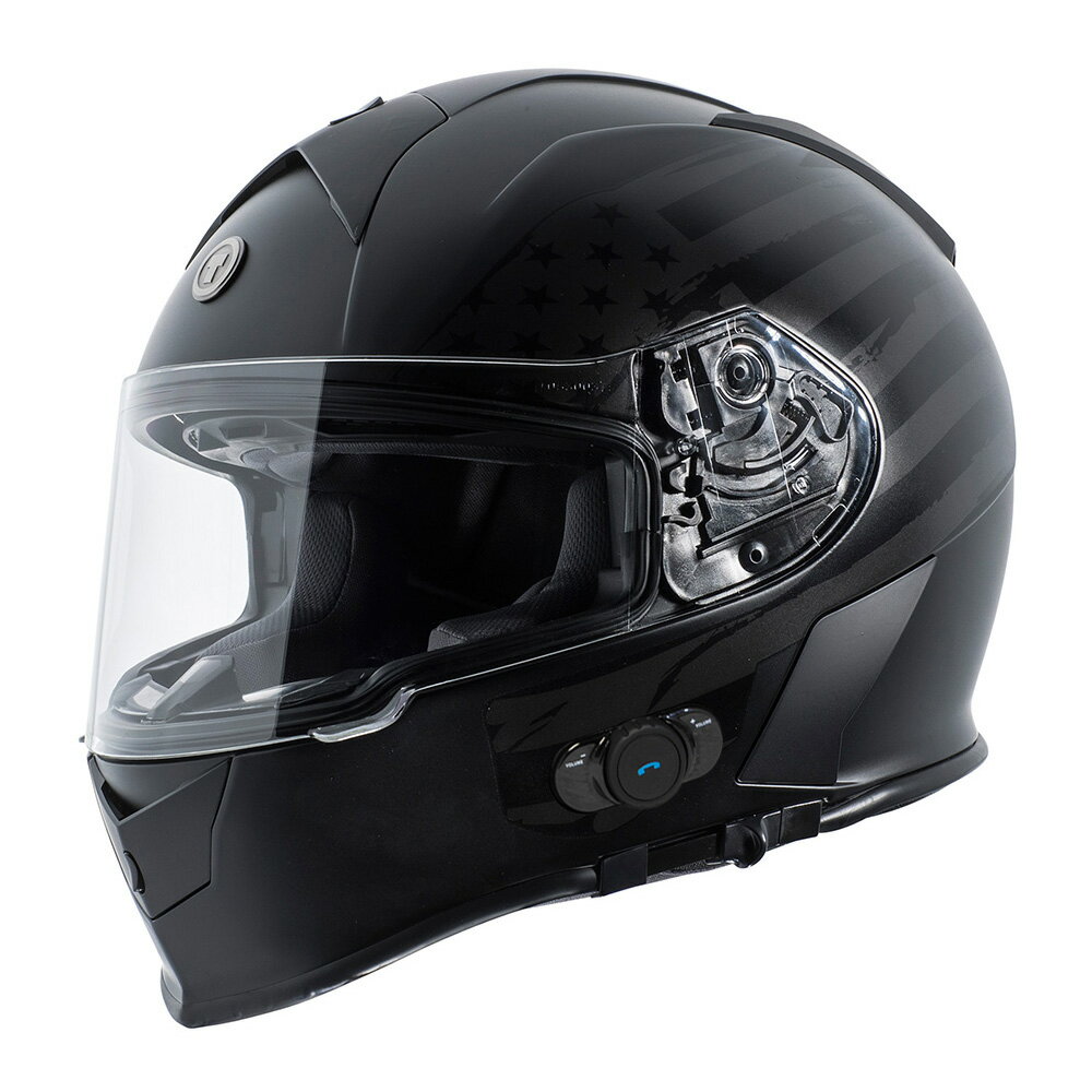 TORC T14B Bluetooth Integrated Mako Full Face Motorcycle Helmet With Graphic (Flag) sold by