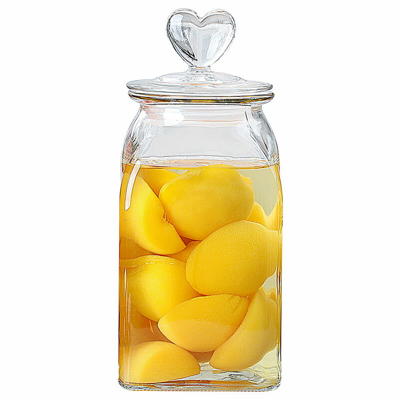 玻璃密封罐透明廚房食品雜糧收納盒茶葉創意儲物罐蜂蜜檸檬瓶子