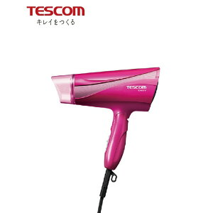 【TESCOM】TID450TW 大風量負離子吹風機 速乾 輕量 保濕 修護 大風量 遠紅外線 摺疊式 粉色