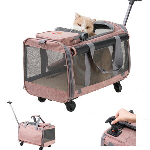 可拆卸萬向輪折疊狗包多功能拉桿拖輪寵物包旅行手提拉桿貓包