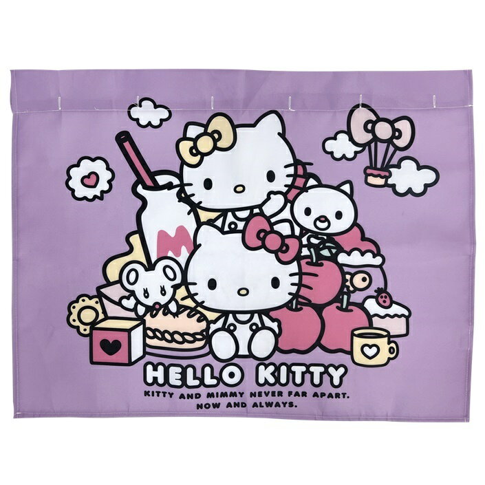 權世界@汽車用品 Hello Kitty CUTIE LAND樂園系列 車用遮陽窗簾 68x52cm(1入) PKTD019V-05
