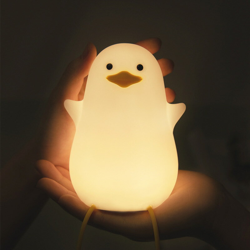 小歐拍拍燈矽膠創意臥室拍拍床頭燈護眼LED小夜燈充電桌面擺件 雙11全館免運