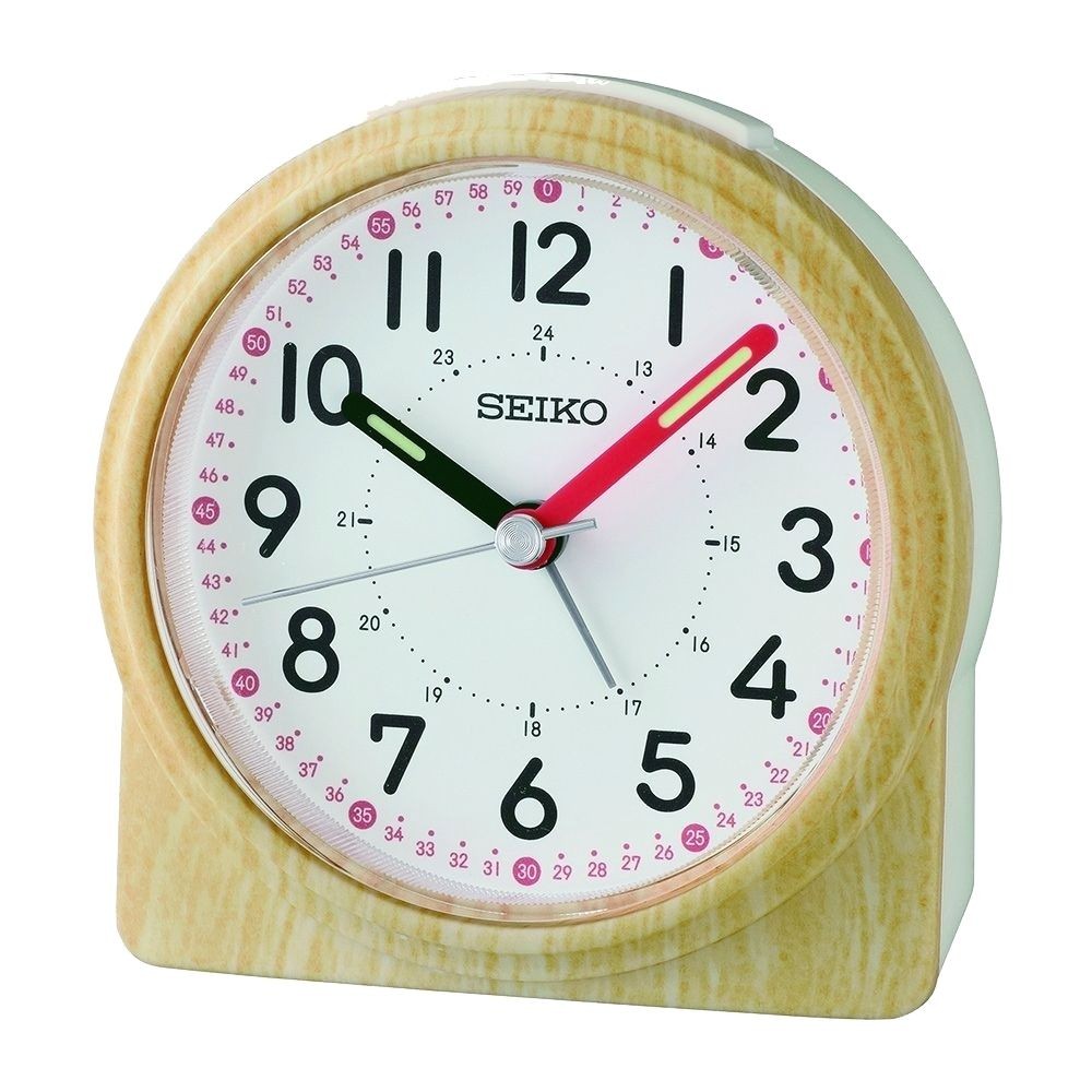 seiko SK037 精工鐘 (QHE210Y) 鬧鈴 貪睡鬧鐘 粉 9.1*8.6*4.1cm｜樂天全館特惠中★指定刷卡回饋10%