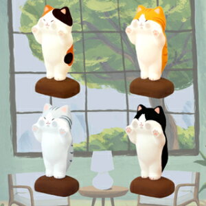 日本 貼臉貓咪系列(大) 共4款 可愛療癒擺飾 窗邊 生活擺飾 收藏品 送禮 生日禮物 貓星人