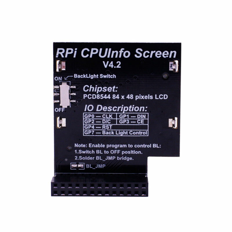 樹莓派1.6寸液晶顯示屏 CPU Info帶背光開關 樹莓派4B/3B+迷你LCD 3