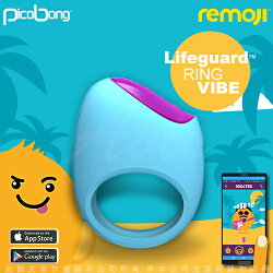情趣用品 瑞典PicoBong REMOJI系列 APP智能互動 LIFEGUARD 救生環 6段變頻 男用震動環 俏皮藍【歐美進口 跳蛋 自慰器 按摩棒 情趣用品 現貨供應中 】