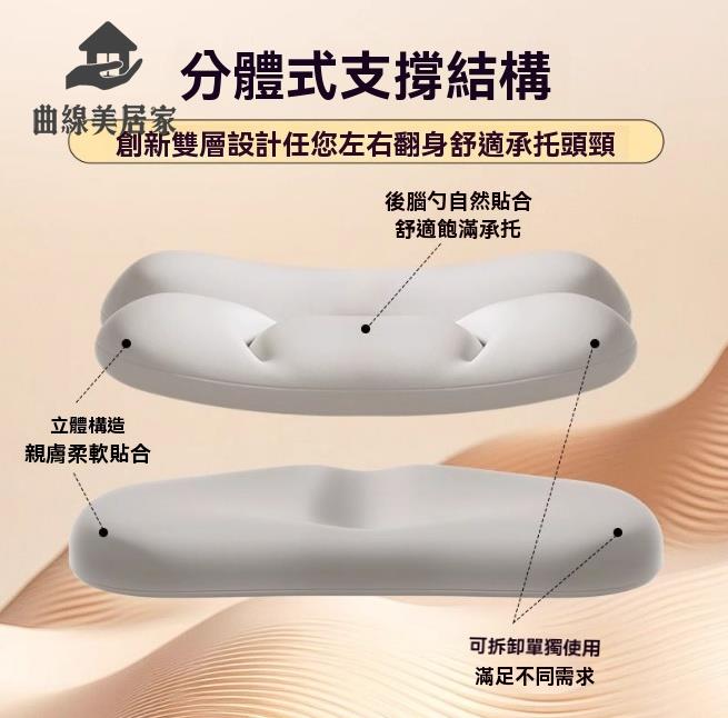 枕頭 頸椎枕 護頸枕 助眠枕 可拆洗枕頭護頸椎助睡眠頸椎枕牽引記憶棉羽絲絨側睡枕枕芯 八折減免 特價出 可開發票