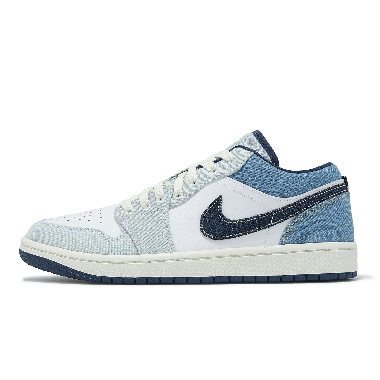 Nike 休閒鞋 Air Jordan 1 Low SE 男鞋 藍 牛仔 單寧 一代 AJ1 IH0648-141