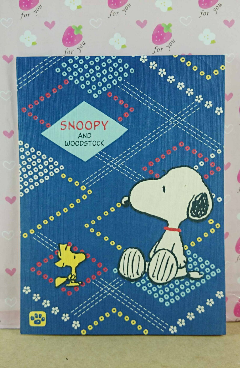 【震撼精品百貨】史奴比Peanuts Snoopy 便條本 藍 和風 震撼日式精品百貨