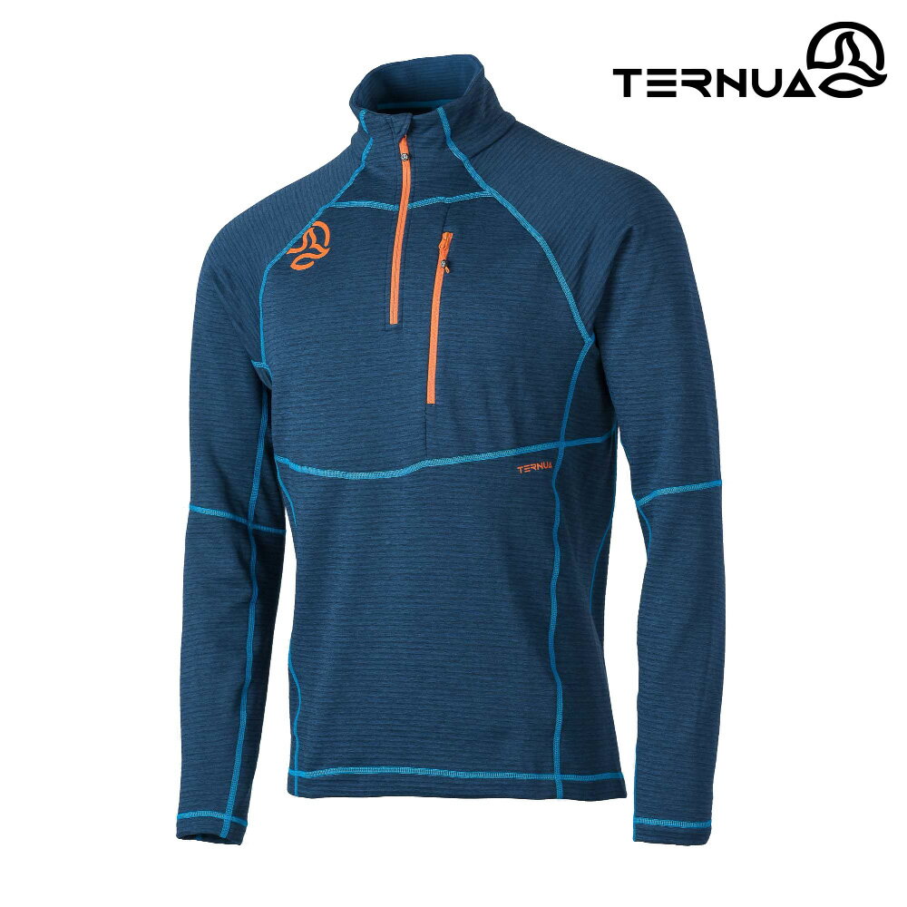 TERNUA 男 Warmshell 咖啡紗半門襟保暖中層衣 1208055 / 城市綠洲