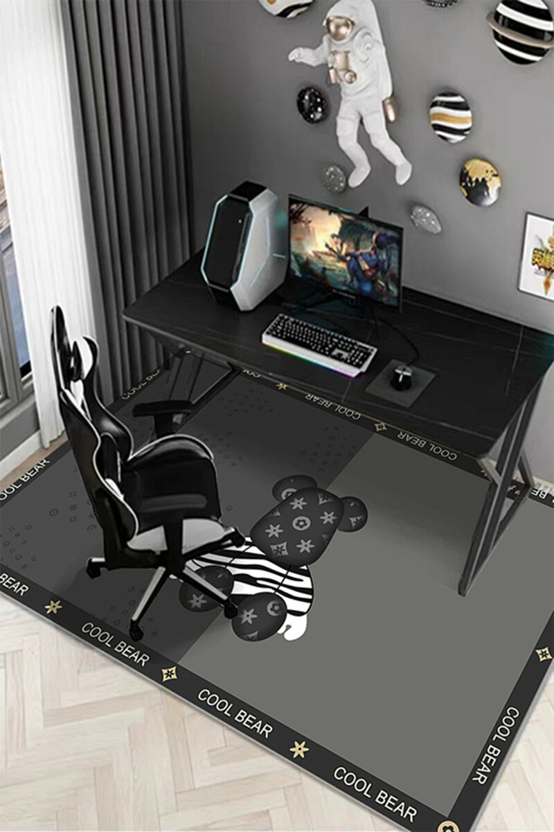 潮牌地毯書房隔音地墊臥室電腦椅腳墊子電競椅房間辦公書桌下轉椅