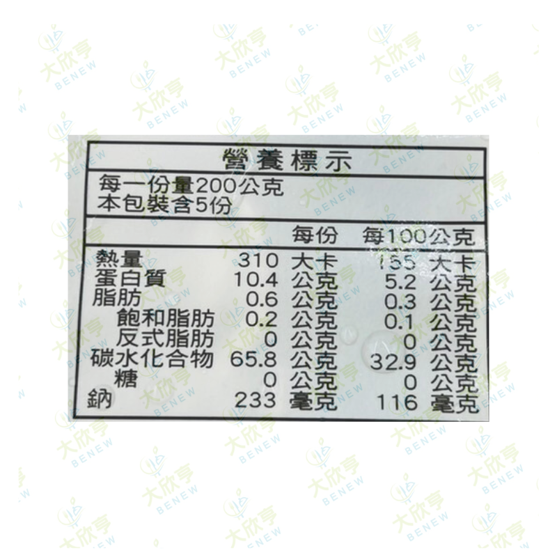 南僑冷凍北方拉麵【每片200公克*5入*每包1公斤】《大欣亨》B222018 2