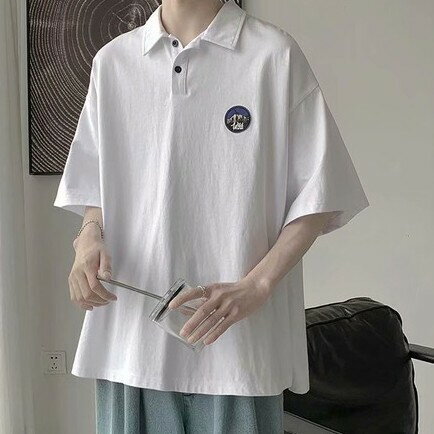 【MLM】 立領短T M-2XL 短袖POLO衫 港風撞色T恤 BF風長袖上衣 日學院風短袖衣著 原宿風套頭衫