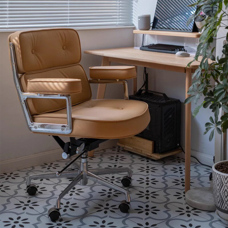 羅賓椅設計師伊姆斯辦公椅可升降旋轉電腦椅牛皮實木老板沙發椅子