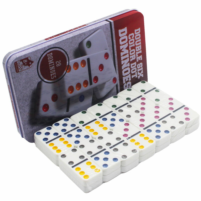 兒童益智運算多米諾骨牌雙六DOMINO多米諾骨牌積木玩具28張牌九