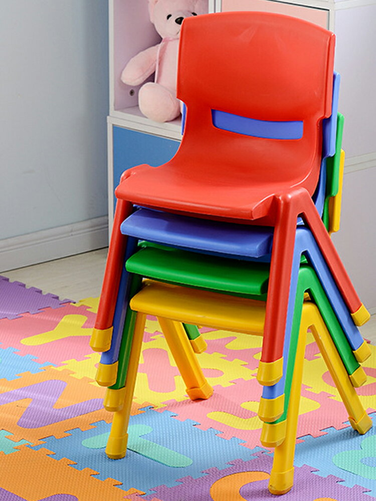 兒童椅子幼兒園靠背椅寶寶餐椅塑料矮板凳家用小凳子防滑加厚座椅